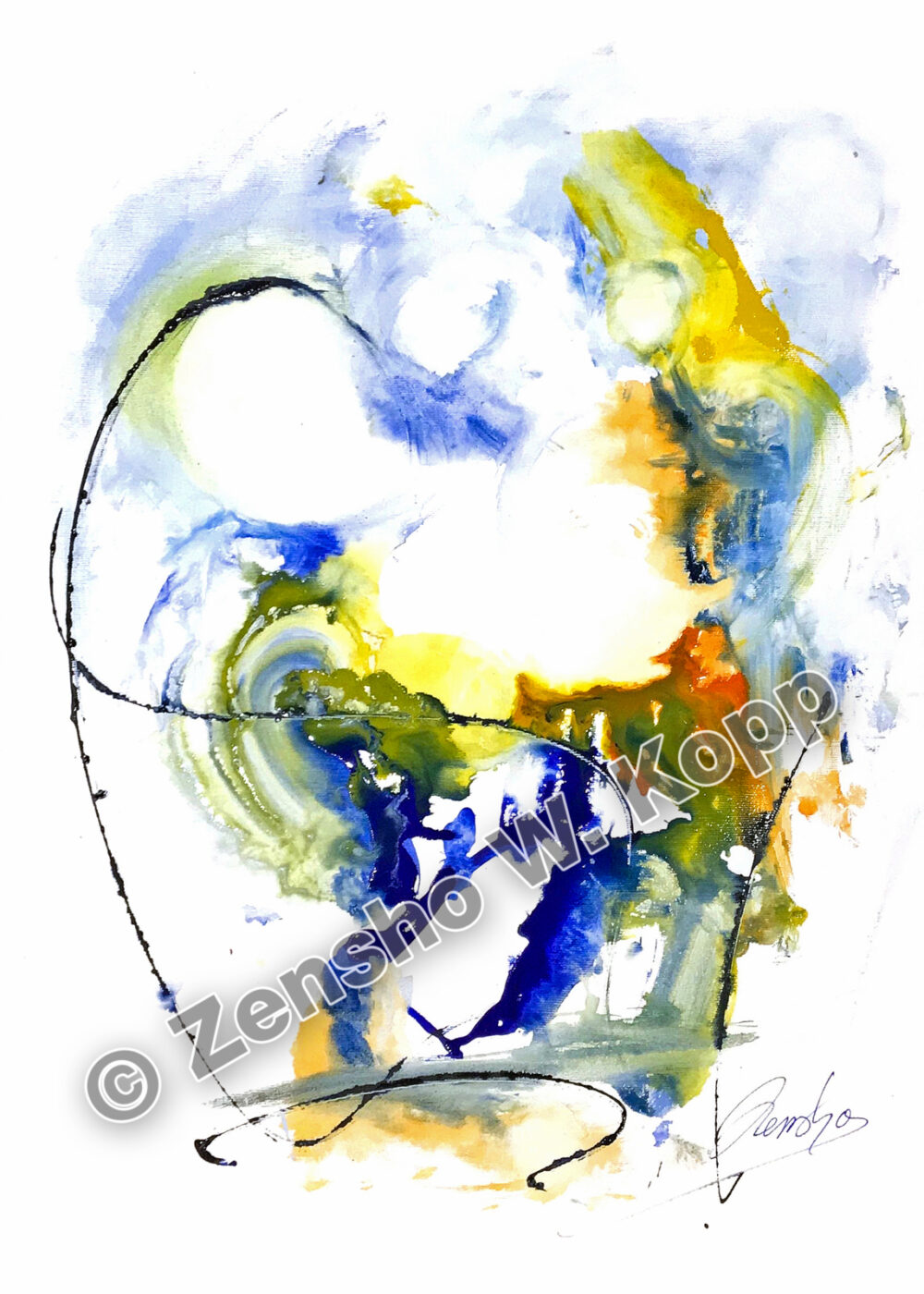 Allumfassende Liebe – Gemälde zum Verkauf von Zen-Meister Zensho W. Kopp